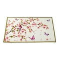 thumbnail image 2 of Collections Etc Butterfly Cherry Blossom Skid-Resistant Accent Rug, 2 of 4