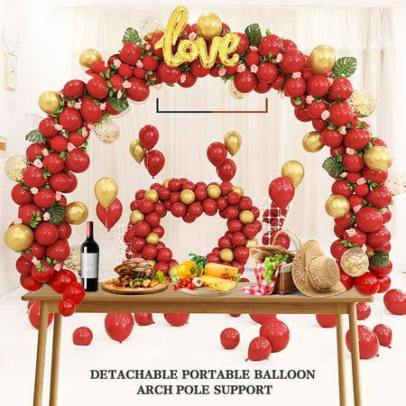 Christmas Buffet Table Settings Balloon Arch Kit Adjustable for Different Table Sizes Birthday, Wedding, Christmas, and Graduation Party ()