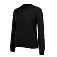 thumbnail image 5 of Womens Mock Neck Long Sleeve Knit Sweaters Turtleneck Casual Lightweight Button Cuffs Fall Pullover Sweater Black XL, 5 of 7