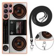 thumbnail image 6 of for Samsung Galaxy S22 Ultra Crossbody Strap Phone Case, Anti-Fall Pattern Clear Design Transparent Soft & Flexible TPU Drop and Shockproof Protective Cover Adjustable Nylon Neck Strap, Retro Radio, 6 of 7