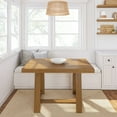 thumbnail image 2 of Plank+Beam 48" Dining Table for 4, Classic Farmhouse Solid Wood Kitchen Table, Pecan, 2 of 9