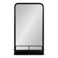 thumbnail image 3 of Kate and Laurel Estero Modern Radius Rectangle Mirror with Shelf, 18 x 30, Black, Chic Industrial Iron Mirror with Durable Shelf for Storage and Display, 3 of 9