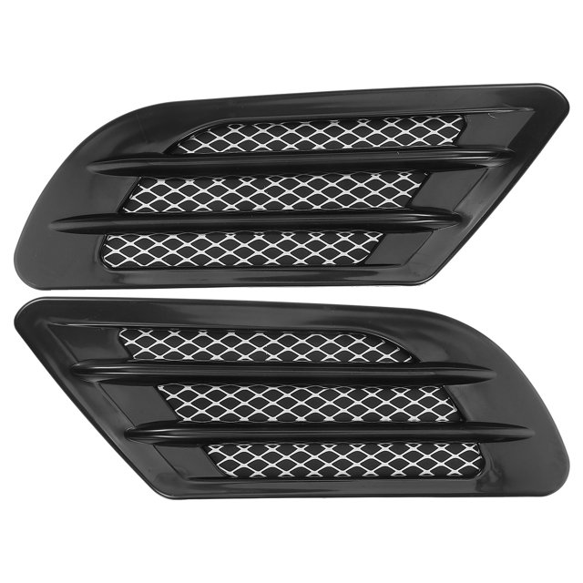 unbranded 1Par Pegatina Para Ventilación De Auto Aleta De Tiburón Negro Decorativo Y Duradero