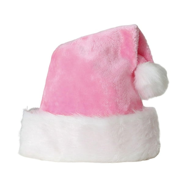 Gorro navideño de invierno para adultos, mujeres y hombres, para actuaciones escénicas, cosplay navideño. Rosa