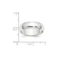 thumbnail image 2 of Platinum 8mm Half-Round Featherweight Band - Size 9.5, 2 of 2