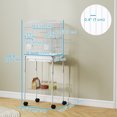 thumbnail image 3 of PawHut 49" Large Rolling Bird Cage Cockatiel Play House Perch Swing, White, 3 of 10