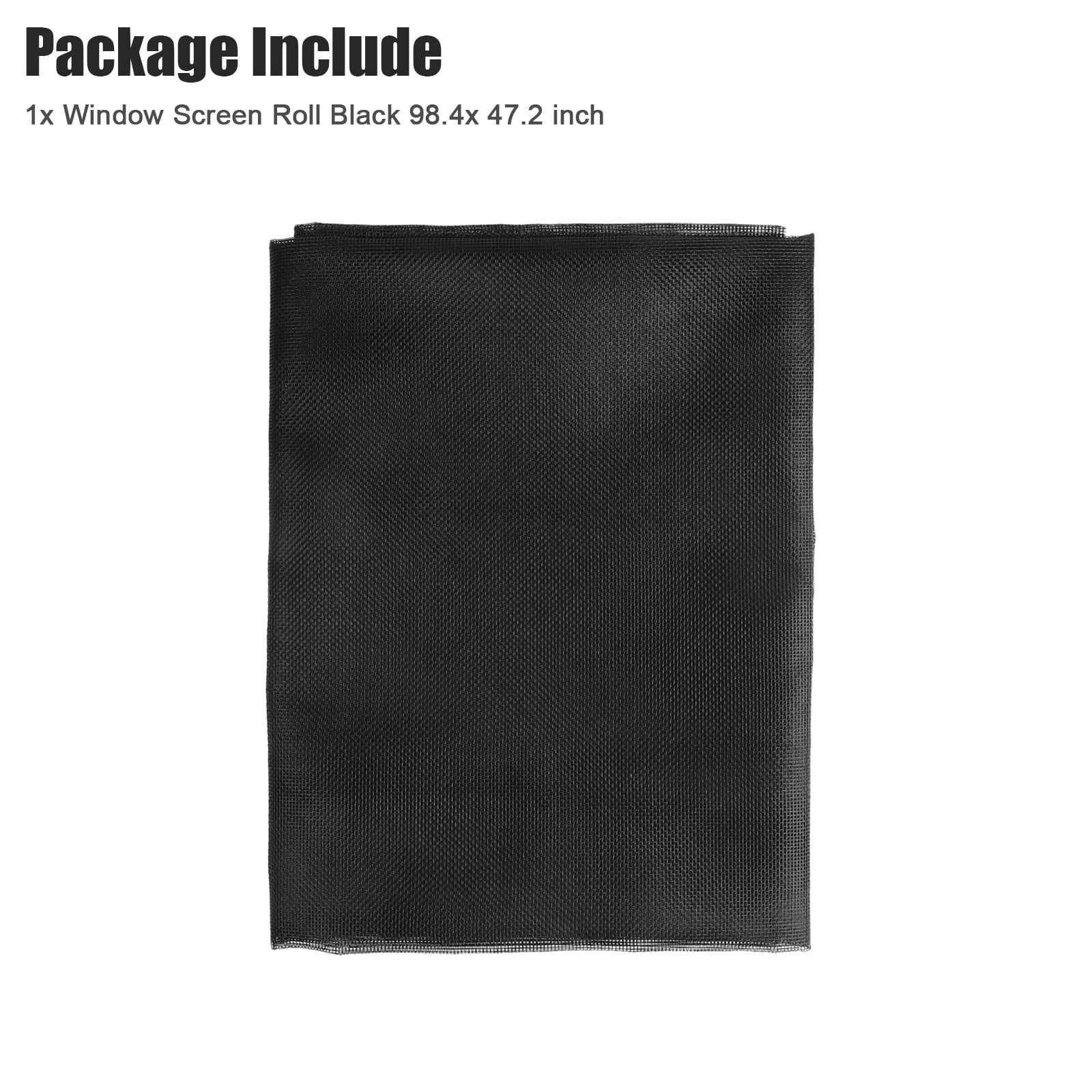 98'' x 47'' Screen, TSV Window Fiberglass Screen Instant Screen Mesh Supply, Pet-Proof Screen Replacement, Screen Roll Device to Keep Bird Away from Home Garden Window