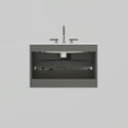 thumbnail image 6 of CITTANEO 30" Floating Bathroom Vanity with 3-Hole Ceramic Sink, Contemporary Bathroom Cabinet with 2 Drawers, Gray, 6 of 7