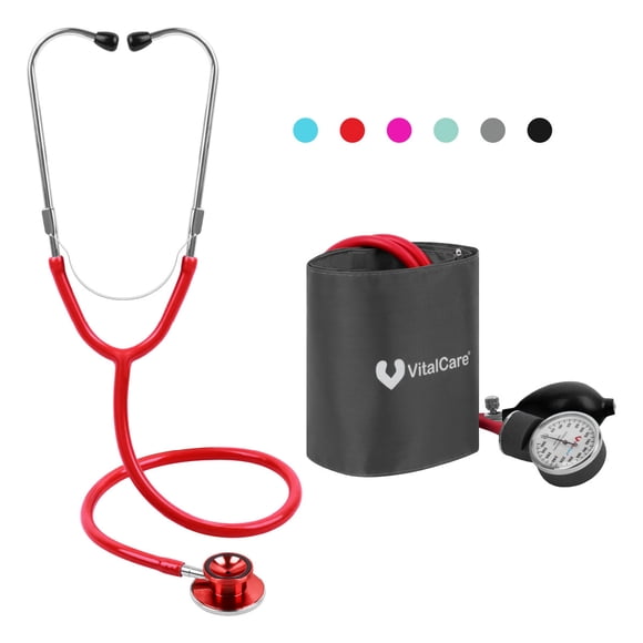 Kit Esfigmomanómetro Aneroide + Estetoscopio Doble VitalCare