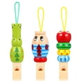 thumbnail image 1 of 3 silbatos de madera con forma de animales, juguetes para fiestas infantiles, silbatos musicales educativos para niños pequeños, ideales para cumpleaños., 1 of 8