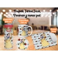 thumbnail image 2 of Termo 20oz taza posavaso Mouse Pad SVArt diseño Blanca Nieves Navideño MD3, 2 of 5