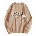 thumbnail image 4 of VBARHMQRT Leopard Hoodie Ladies' Loose Top Cute Print Hoodie, 4 of 4