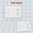 thumbnail image 3 of ENERLITES Combination Double Toggle Switch / Single Duplex Receptacle Cover Wall Plate, Standard Size 3-Gang, Polycarbonate Thermoplastic, White, 3 of 5