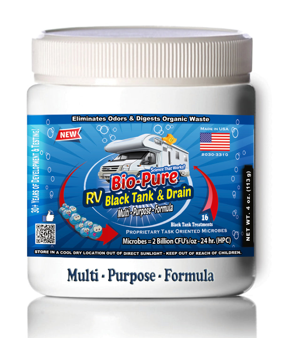 Bio Pure RV Septic Tank & Drain Restore & Maintain CONCENTRATE 4 oz