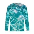 thumbnail image 4 of VBVC Men's UPF 50+ Long Sleeve Rash Guard T-Shirt,Colorful Swirl Quick Dry Lightweight Swim Shirt For Men,Mint Green,S-5XL, 4 of 5