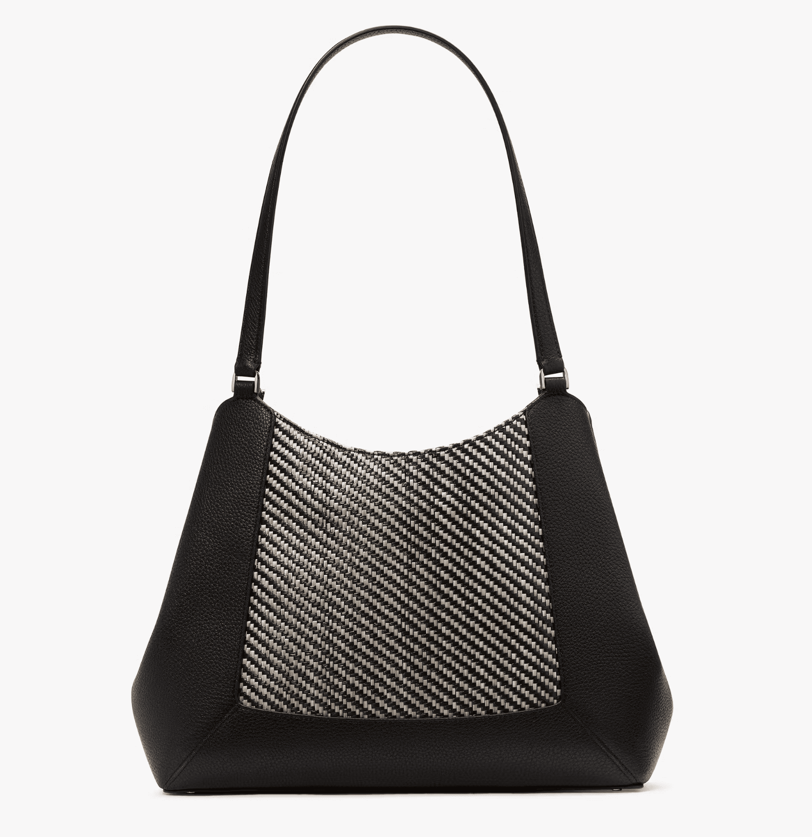 Kate Spade New York Lena Straw Triple Compartment Shoulder Bag - Natural/Pebbled Leather