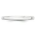 thumbnail image 3 of 14K White Gold 2.5mm Light Weight Half Round Band Ring Size 9, 3 of 7