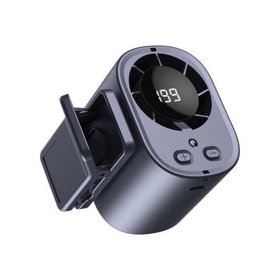Clip on Air Conditioner Fan for Car Portable Mini Cooling Fan with LED Display,199 Speeds USB Rechargeable Personal Cooling Mini Fans Handheld for Office Camping Gym Beach