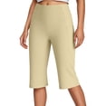 thumbnail image 2 of Capri Pants for Women Spring Summer Elastic High Waist Wide Straight Leg Loose Workout Yoga Pants Capris with Pockets, 2 of 5