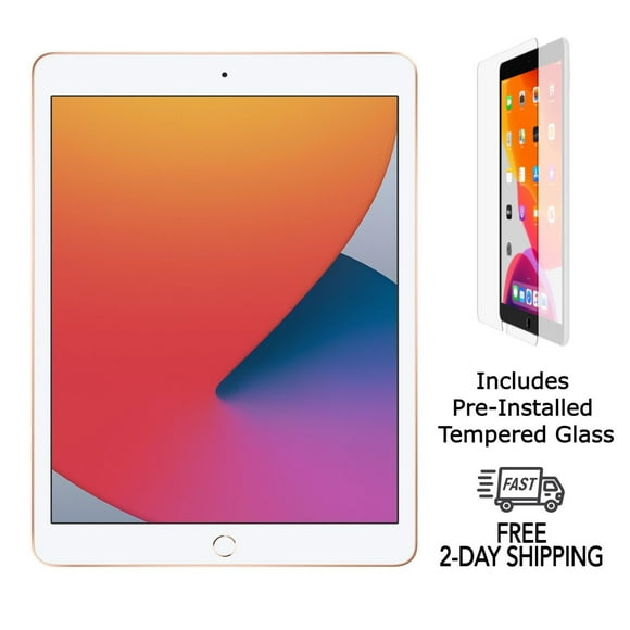 Refurbished Apple iPad 8th Gen A2270 (WiFi) 32GB Gold (Grade A) w/ Pre-Installed Tempered Glass