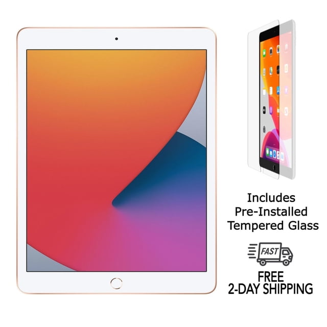 Apple iPad 8e Gén A2270 (WiFi) 32 Go Or (Grade A) avec Verre Trempé Pré-Installé