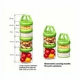 thumbnail image 6 of 4 Compartment Twist Lock, Stackable, Leak-Proof, Food Storage, Snack Jars & Portion Control Lunch Box by BariatricPal Color: 3-Color Variety Pack, 6 of 8