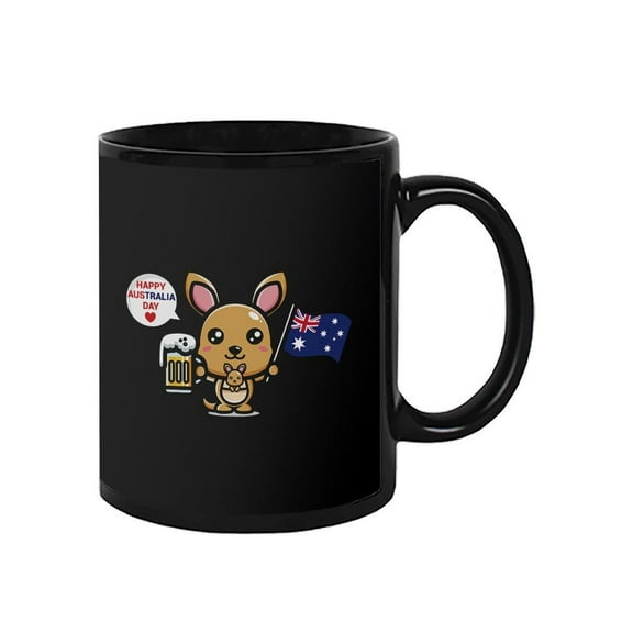 Australia Day Roo W Beer Flag Mug - Image by Shutterstock,