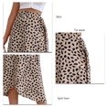 thumbnail image 3 of Falda cruzada con estampado de leopardo para mujer Falda midi ajustada con talle alto y estampado de moda, 3 of 6