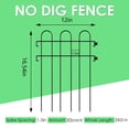 thumbnail image 7 of 30 Piece Metal Garden Fence Panel, Rust Resistant, Animal Barrier Separation for Yard Decorations, 7 of 7