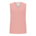 thumbnail image 5 of Mlqidk Womens Plus Size Tops Sleeveless Summer Tank Shirts Graphic T-Shirt Deep V Neck Tunic Dressy Casual Tunic Tops Pink 3XL, 5 of 5
