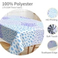 thumbnail image 3 of 60x84inches Blue Purple Floral Tablecloth Abstract Dahlia Flowers Print Rectangle Table Cloth Stain Resistant Polyester Fabric Table Cover for Kitchen Dining Table Buffet Parties Supplies, 3 of 7