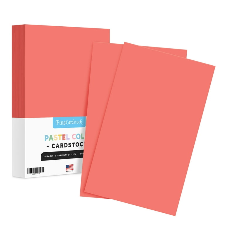 Pink 8.5 x 14 Pastel Color Cardstock Paper - for Cards and Stationery  Printing | Medium to Light Weight Card Stock 67 LB Vellum Bristol | 100  Sheets