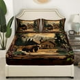 thumbnail image 2 of Manfei Animal Bear 4-Piece Full Size Sheets,Rustic Cabin Bed Sheets,Jungle Wildlife Lightweight Sheet Sets,Safari Bedroom Decorative, 2 of 6