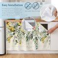 thumbnail image 5 of Flowers Eucalyptus Cabinet Curtain 35"Wx35"L, Dustproof Under Sink Skirt with Self Adhesive Tape, Vintage Botanical Floral Leaves Cabinet Curtain Cover for Kitchen Sink, Bathroom Vanity, Laundry Room, 5 of 9