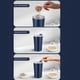 thumbnail image 4 of Inteprter Molinillos de café portátiles, de acero, con cuchillas para polvo fino, eléctricos, 8 cuchillas, con clic, aptos para hierbas. Cocina y Comedor enchufe estadounidense, 4 of 6