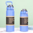 thumbnail image 3 of 900ml Large Capacity Stainless Steel 304 Sport Thermos Mug With Straw Portable Vacuum Flask Travel Thermal Water Bottle Tumbler, 3 of 5