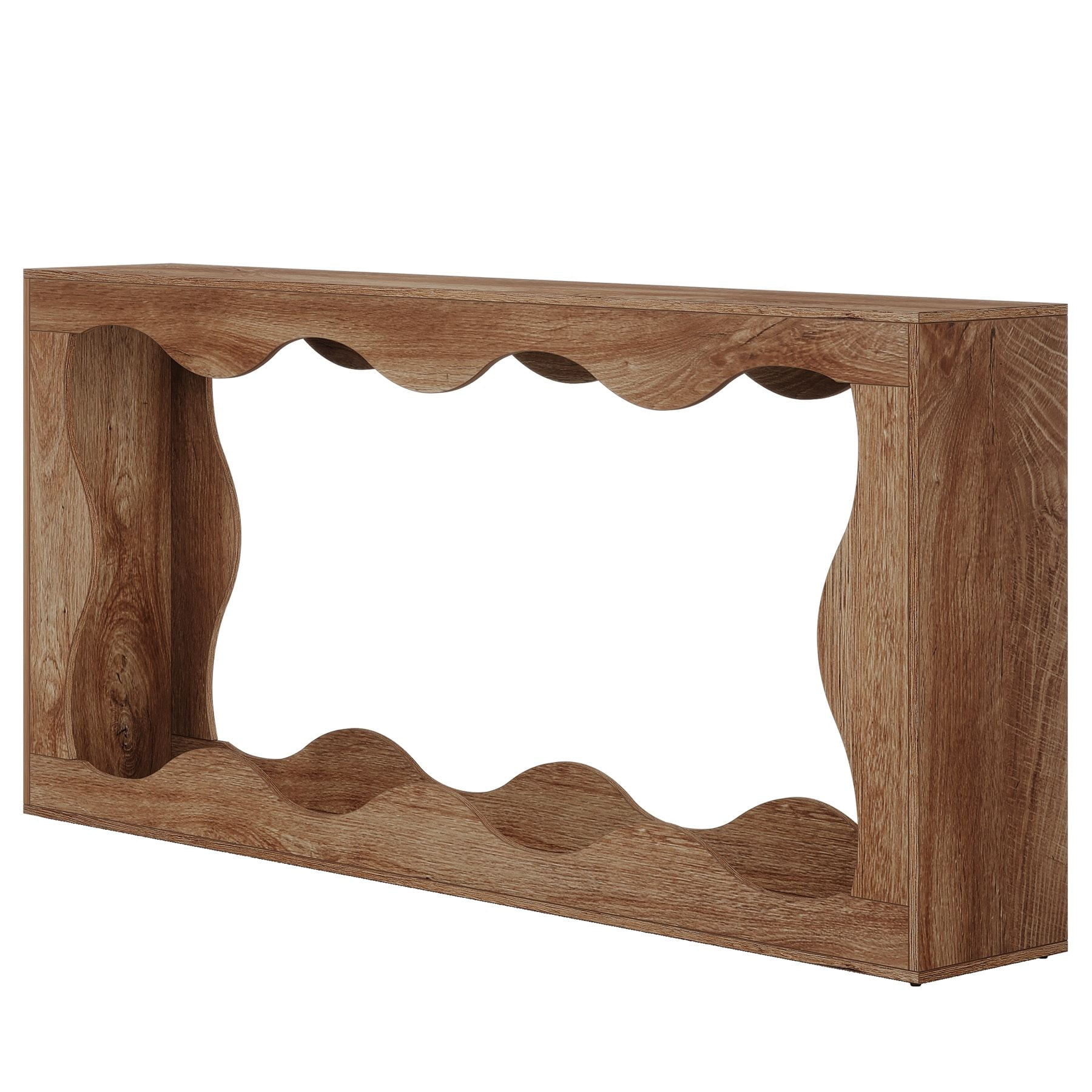 Farmhouse Console Table, 63" Entryway Table with 2-Tier Storage, Behind Sofa Couch Table