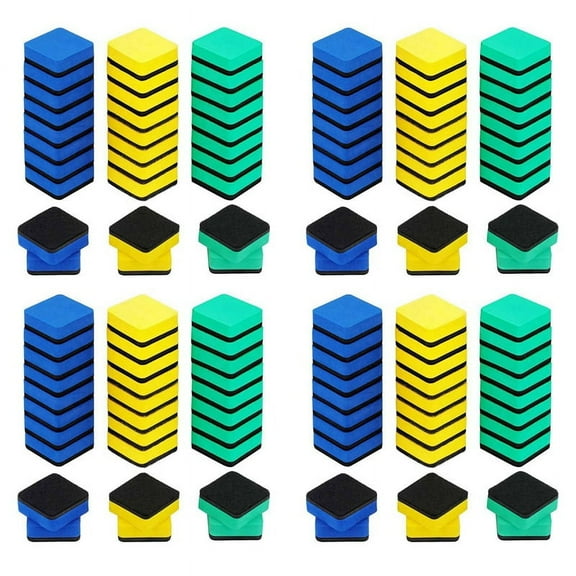 120Pcs Whiteboard Eraser Washable and Reusable Magnetic Whiteboard Eraser for Cleaning Dry Erase Markers