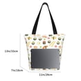 thumbnail image 3 of Kll Tote Bag For Women Sushi And Rolls Print Shopping Grocery Reusable Bags For Office School Shopping Travel, 3 of 7