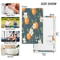 thumbnail image 6 of Yayeee 2 Pack Hand Towels for Bathroom 100% Cotton 16" x 28" Soft Absorbent Kitchen Towel, Floral Oranges, 6 of 7