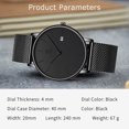 thumbnail image 6 of LAVAREDO Mens Watch Minimalist Waterproof Quartz Watches for Men Business Dress Casual Watch with Stainless Steel Mesh Band Gift for Man, 6 of 7