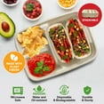 thumbnail image 5 of Disposable Taco Plates for 2 Tacos & 2 Sides – 25 PACK | Premium Paper Plates with Dividers, Fiesta Taco Holder, Taco Stand for Taco Tuesday & Taco Bar Serving Set Taco Plates (25 Plates), 5 of 6