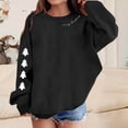 thumbnail image 1 of Cowsor Womens Varsity Oversized Sweatshirt Crewneck Long Sleeve Casual Fashion Pullover Top Fall Outfits, 1 of 5