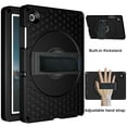 thumbnail image 5 of Nalacover Case for Samsung Galaxy Tab A9 Plus 11-inch 2023/X210/X215/X216, Military Grade Heavy Duty Silicone PC Protection Rugged Cover with Rotating Stand & Handle & Shoulder Strap, Black, 5 of 10