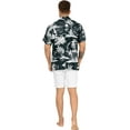 thumbnail image 5 of HAPPY BAY Men's Hawaiian Shirts Short Sleeve Button Down Shirt Mens Vacation Shirts Summer Beach Casual Tropical Shirts for Men Funny 3XL Palm Sea Shore, Black, 5 of 6