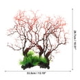 thumbnail image 4 of Decoración de arrecife de coral, mini decoración de coral sintético para decoración de acuario, negro rojo, 13.19 x 10.51 pulgadas, 4 of 7
