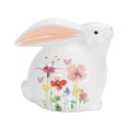thumbnail image 3 of Melrose International Terra Cotta Bunny Figurine with Painted Floral Design (Set of 4), 3 of 4