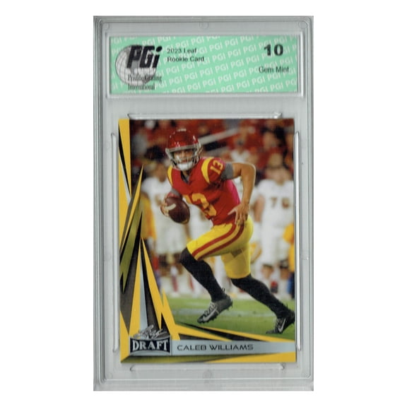 Caleb Williams 2023 Leaf Football #B2-2 Gold Special Edition Rookie Card PGI 10
