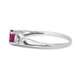thumbnail image 4 of 14k White Gold Oval Ruby And Diamond Ring, 4 of 6