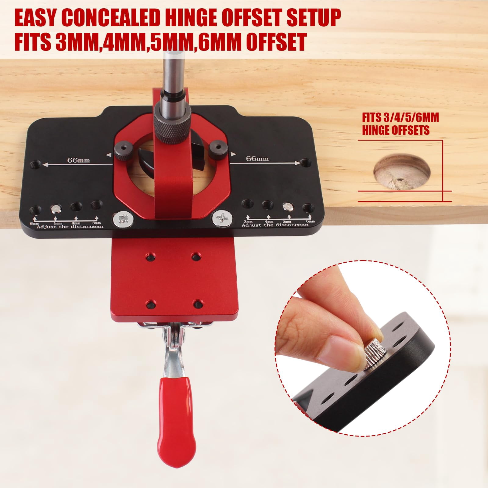 35mm Metal Concealed Hinge Jig Hole Drilling Jigs With Quick Clamp  Dust Vacuum Adapter Door Guide For Woodworking Cabinet Hinges Mounting Tool